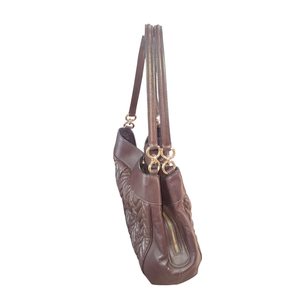 Coach Lexy Quilted Leather Shoulder Bag in Brown - Picture 3 of 9